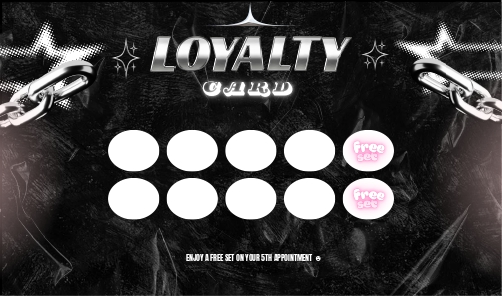 942Nails loyalty card — back